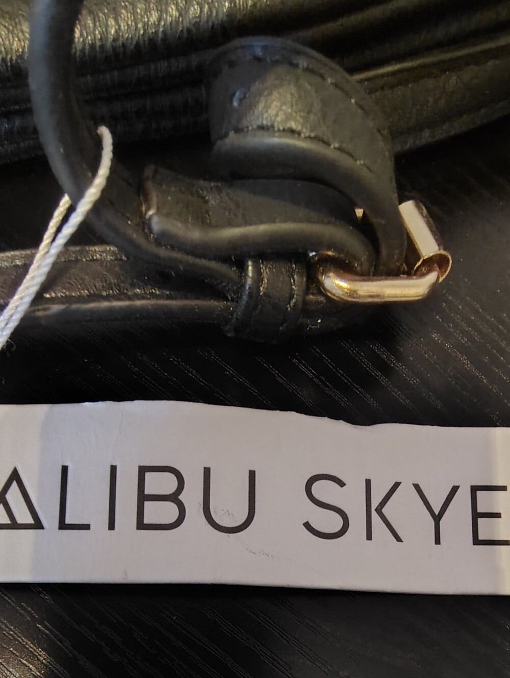 Malibu Skye Black Vegan Leather Triple Section Crossbody Bag Purse - Picture 4 of 4